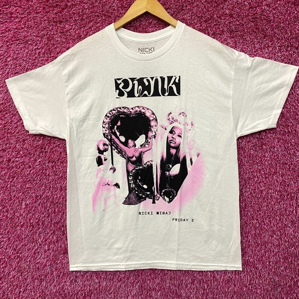 Nicki Minaj Heart Collage Pink Friday 2 T-Shirt Large
